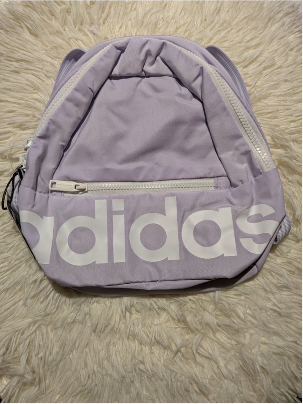 Adidas Lilac Mini Travel Backpack NWT Rare Discontinued Logo Bookbag - Picture 5 of 10